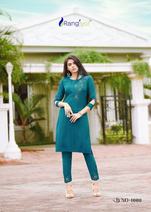 Rangjyot Aarohi 1 Ethnic Wear Kurti With Bottom Collection